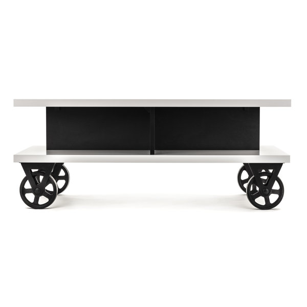 Williston Leventhal Wheel Coffee Table with Storage Wayfair.co.uk